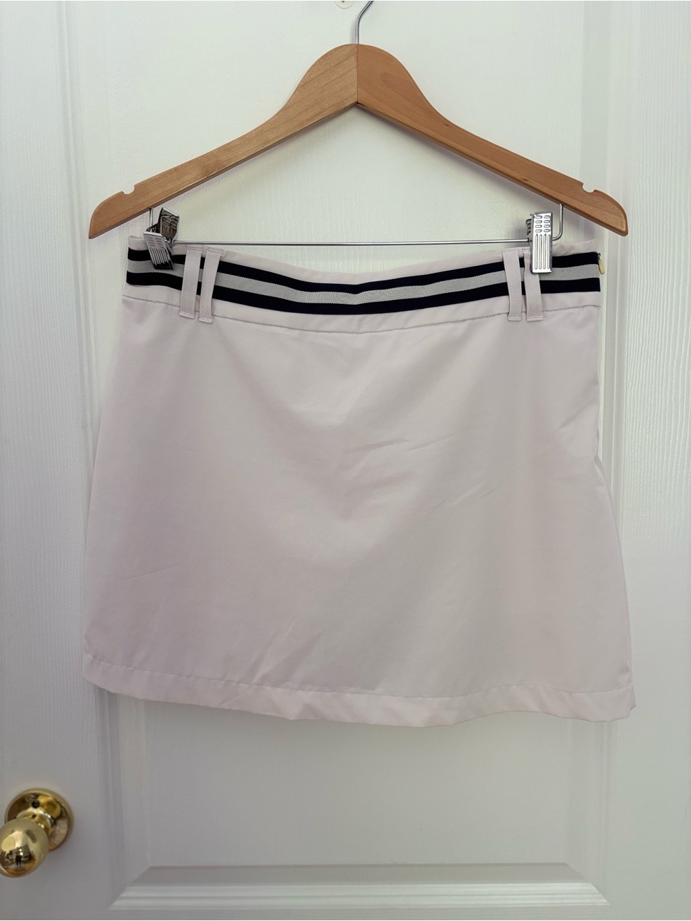 Kyodan Golf White Skort Size M Striped Waistband #257